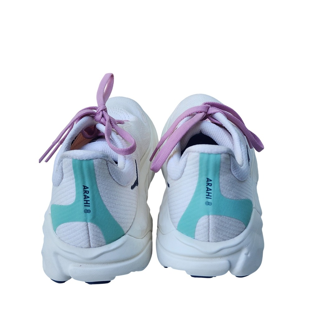 Hoka One One Arahi 8 Women Running Shoes White Teal Pink 8B Low Top Sneakers - Picture 6 of 9